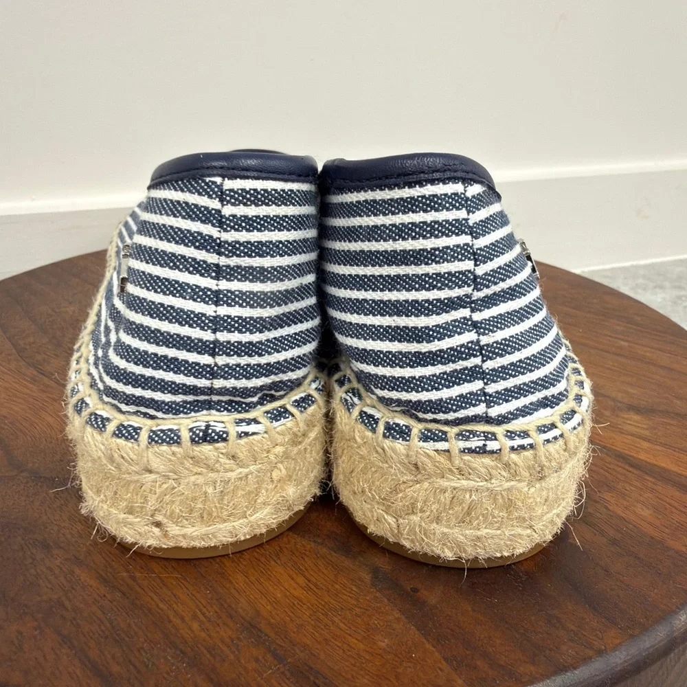 The Lauren‎ Ralph Lauren Luize Striped Canvas Ballet Espadrille Sz 7